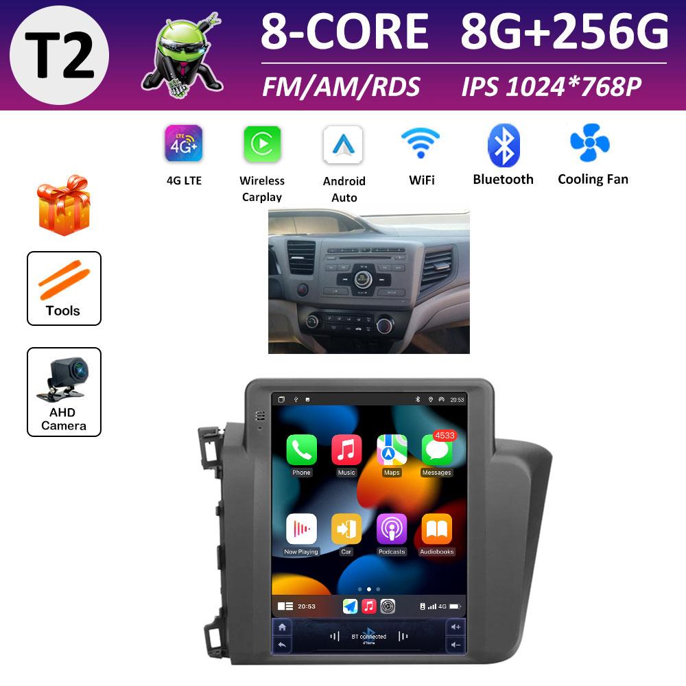 Cooling Fan Android OS Car Video for Honda Civic 2012 2013 2014 - 2015 Video Player DSP Stereo Bluetooth GPS Navigation No 2 Din