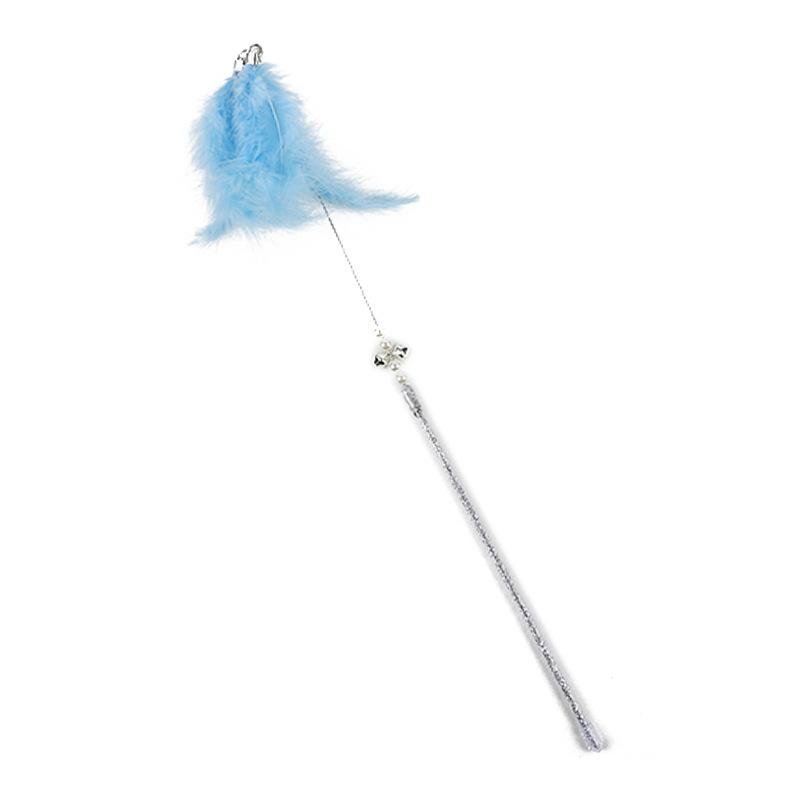

Interactive cat toy fun feathers and Bell self-tickling Cat Wand Toy Kitten Play Tease Wand Toy Cat Toy