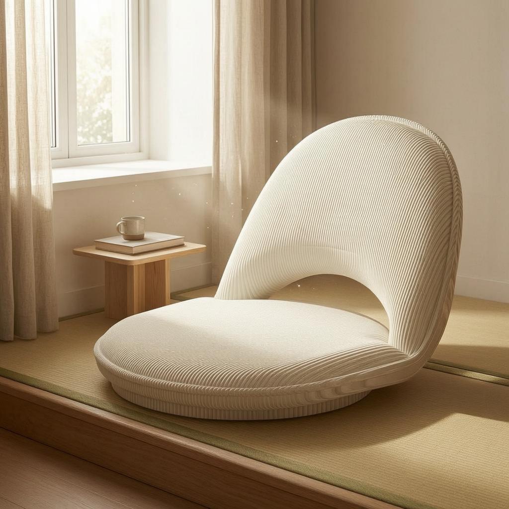 Floor Chair With Back Support Adjustable Backrest Folding Floor Chair Home Seating Padded Compact For Bay Window