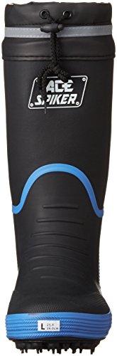 Kita ACE TOP KR-7200 Rain Boots, Spiked (38-pin), Black, Size S (24.0cm)