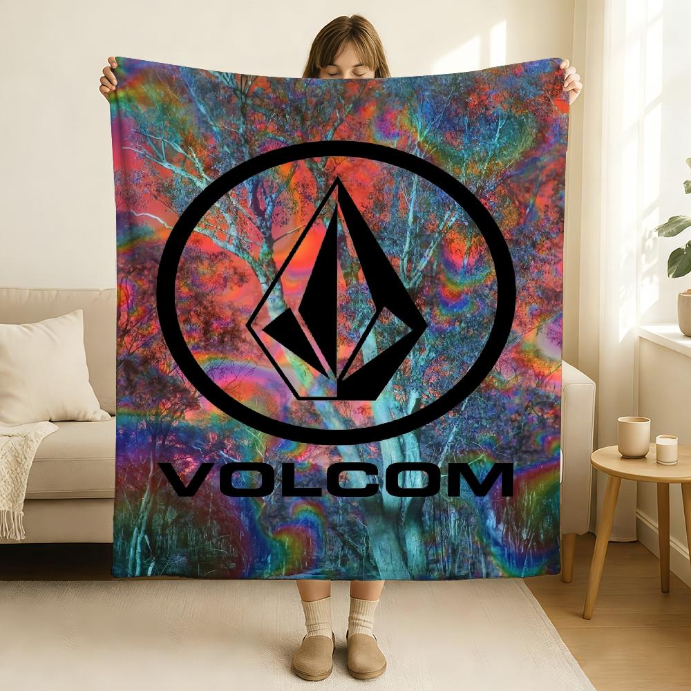 Brand V Volcom logo Blanket Soft and Skin Friendly For Couch Bed Napping Bedspread All Seasons Comforter