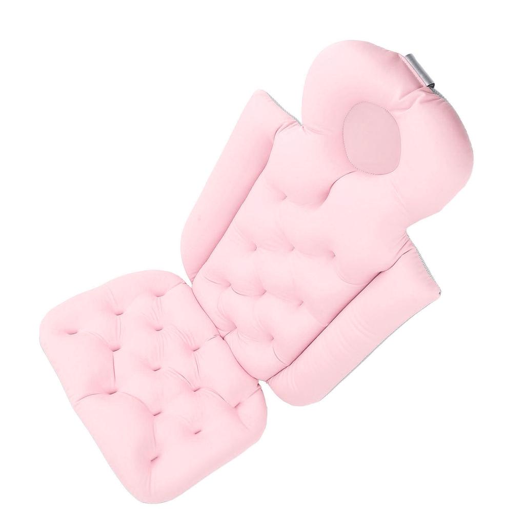 Full Body Bath Pillow for Bathtub Adult Tub Pillow Cushion for Bath for Headrest Neck Support Pink