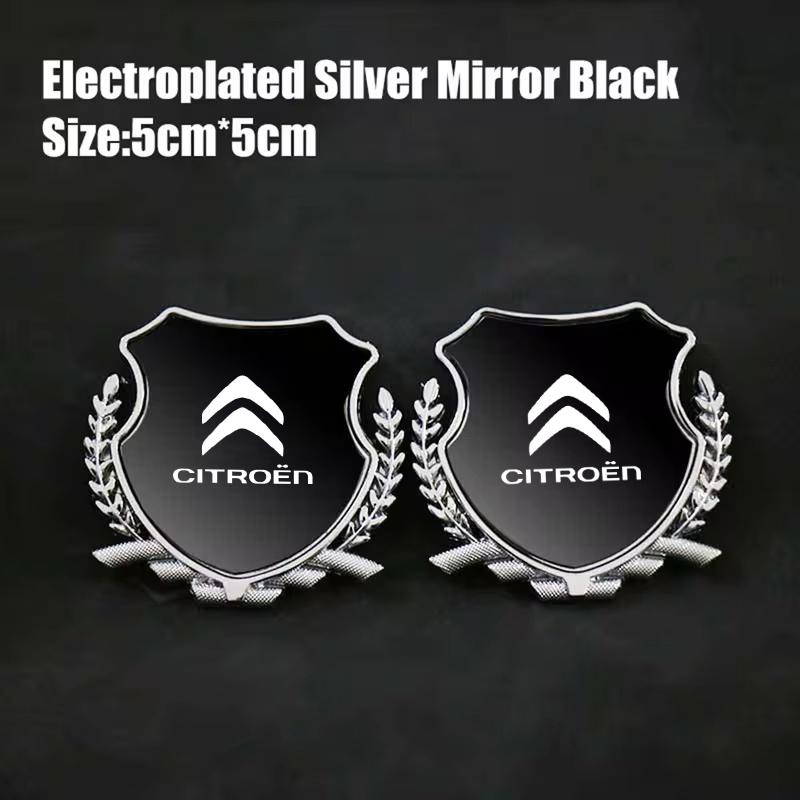 For Citroen C4 C3 C2 C1 C5 DS3 Berlingo Xsara Grand Picasso Jumper Metall Bilklistremerke Mai Sui Side Logo Vindu Karosseri Bil Logo