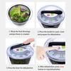 5L Large Capacity Food Fruit Drying Draining Basket Household Strainer Basket Kitchen Tools 24*17*24cm Automatic Vegetable Dehydrator