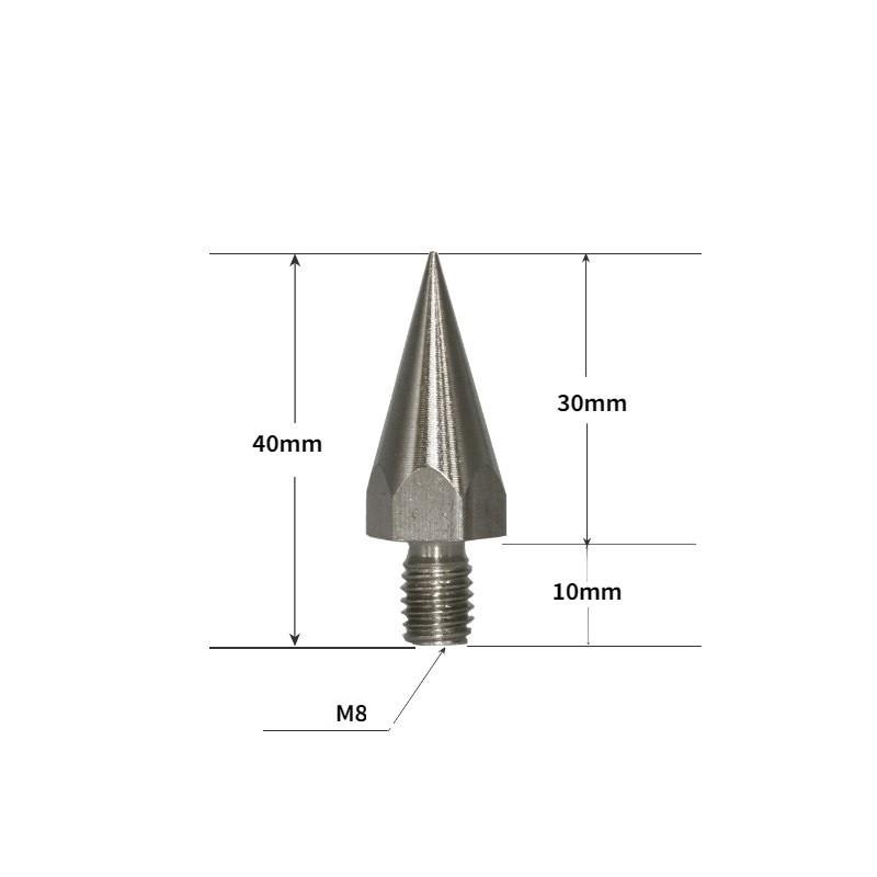 Stainless Steel Point for Mini For Prisms Pole Enhances Surveying Efficiency
