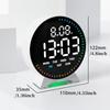 LED Digital Alarm Clock Week Date Second Hand Display Brightness Adjustable 2 Alarms Table Ambient Light 12/24H Electronic Clock