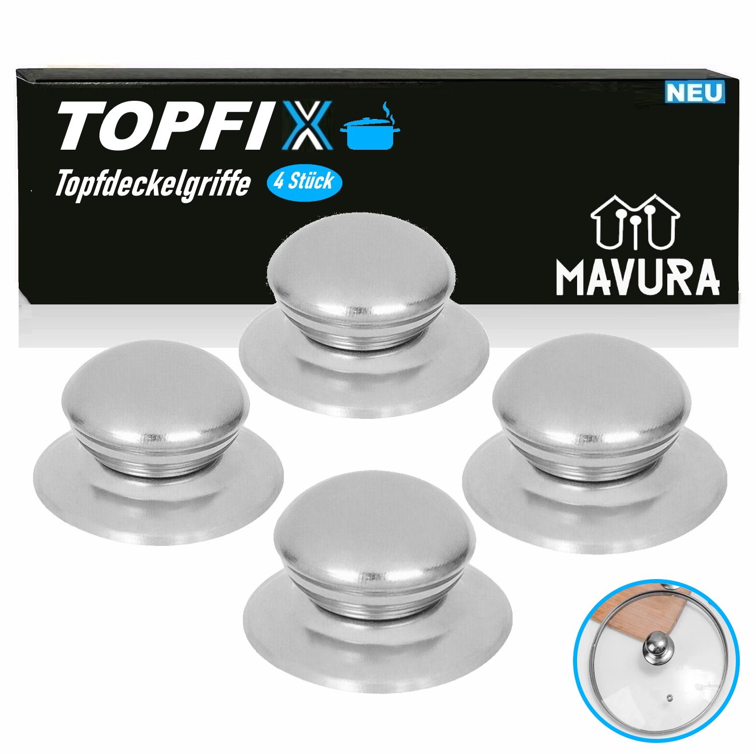 

TOPFIX Ручки для кришок каструль Запасна ручка Кришка для сковороди Ручка для кришки Ручки для каструль 4 шт.