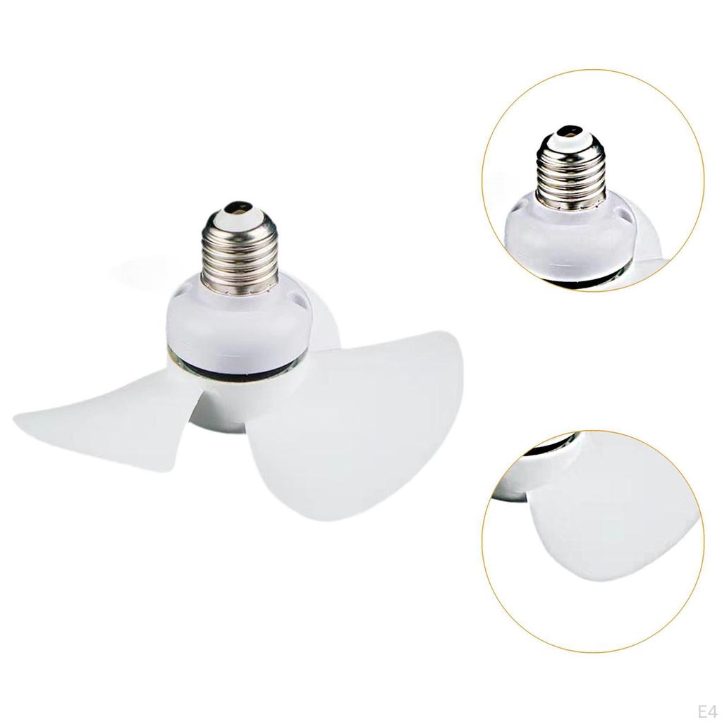 Ceiling Fan No Light E27 Base Versatile 3 Blade Small Creative Socket Screw in