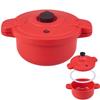 Panela de Pressão para Micro-ondas Panela Vaporizadora Multifuncional para Arroz Legumes Massas Cozimento Rápido Compacta e Fácil de Usar