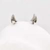 Punk Silver Color Rivet Stud Earrings for Women Men Sweet Cool Metal Smooth Geometric Piercing Earrings Y2K Halloween Jewelry