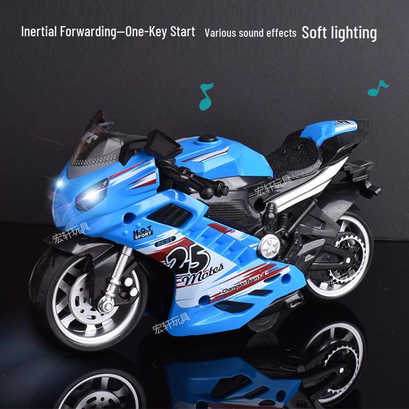 Children's Off-Road Police Motorcycle Toy with Sound and Light