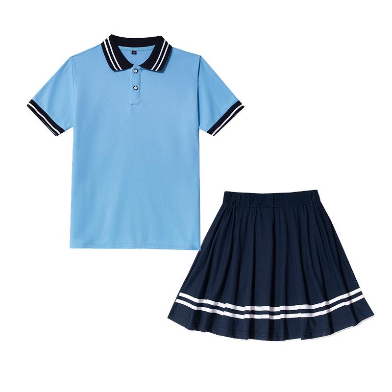 2023 Summer Short Sleeve T-shirt School Uniform Set for Junior & High School Students - Boys & Girls Two-piece Sports Class Uniform