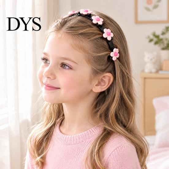 Decoratieve Hoofdbanden voor Vlechten Bloemenhoofdband Meisjes, Schattig Gevlochten met Mini Haarclips, Antislip Creatieve Accessoires Feestdagen Dubbele Laag