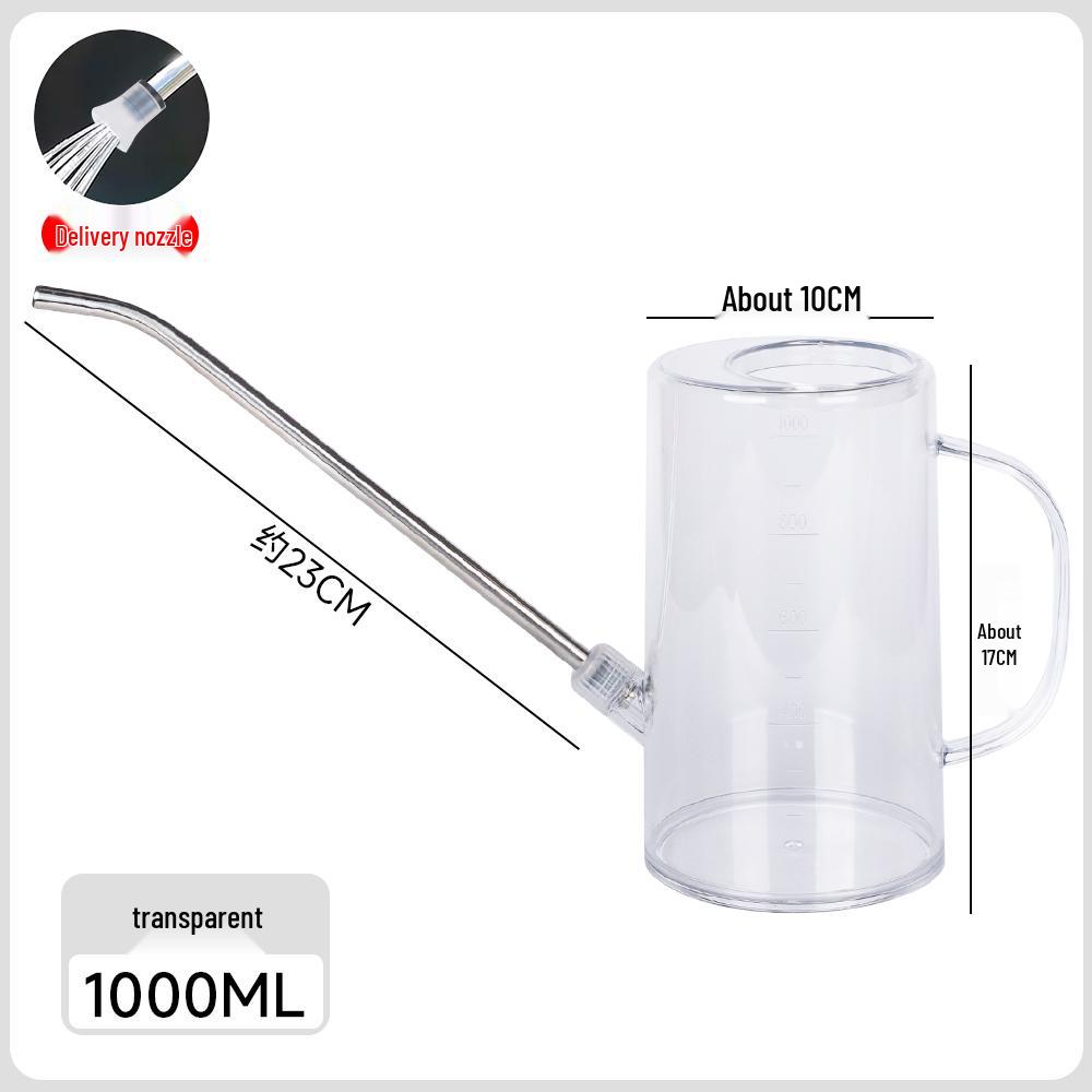 Arrosoir Transparent Grande Capacité en Acier Inoxydable avec Bec Long pour le Jardinage.
