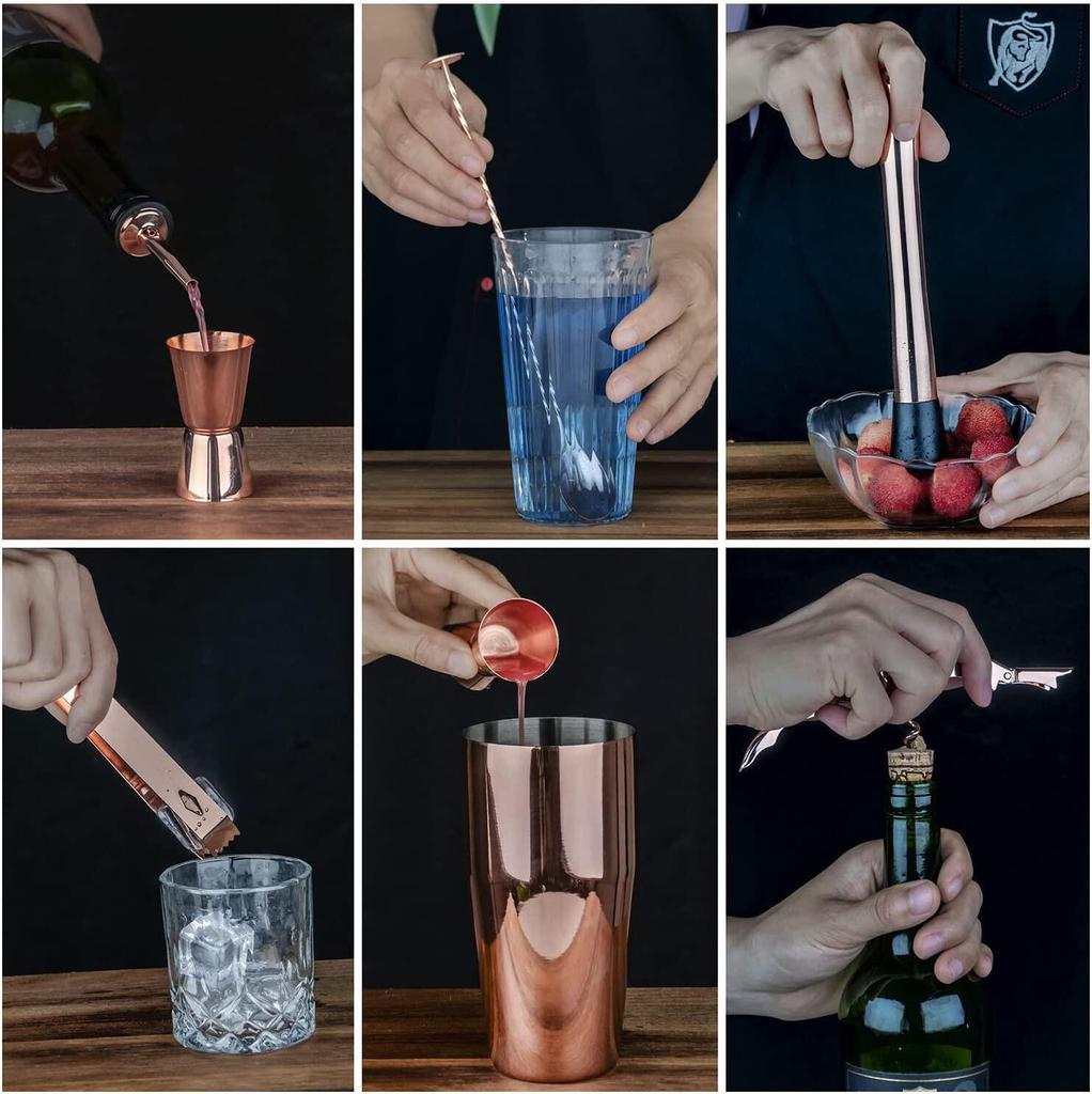 Stainless Steel Cocktail Shaker Set with Bar Tools