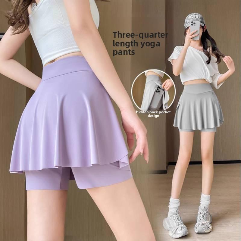 Summer Girl Shorts With Pockets And High Elasticity For Outdoor Yoga And Casual Wear