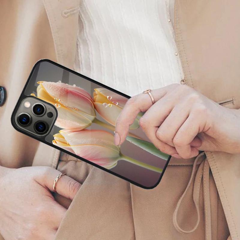 

Cute Tulip Flower Magnetic Phone Case For APPLE iPhone 17 Air 16 14 13 12 Pro Max 15 Plus Wireless Charge With MagSafe Cover iPhone 14