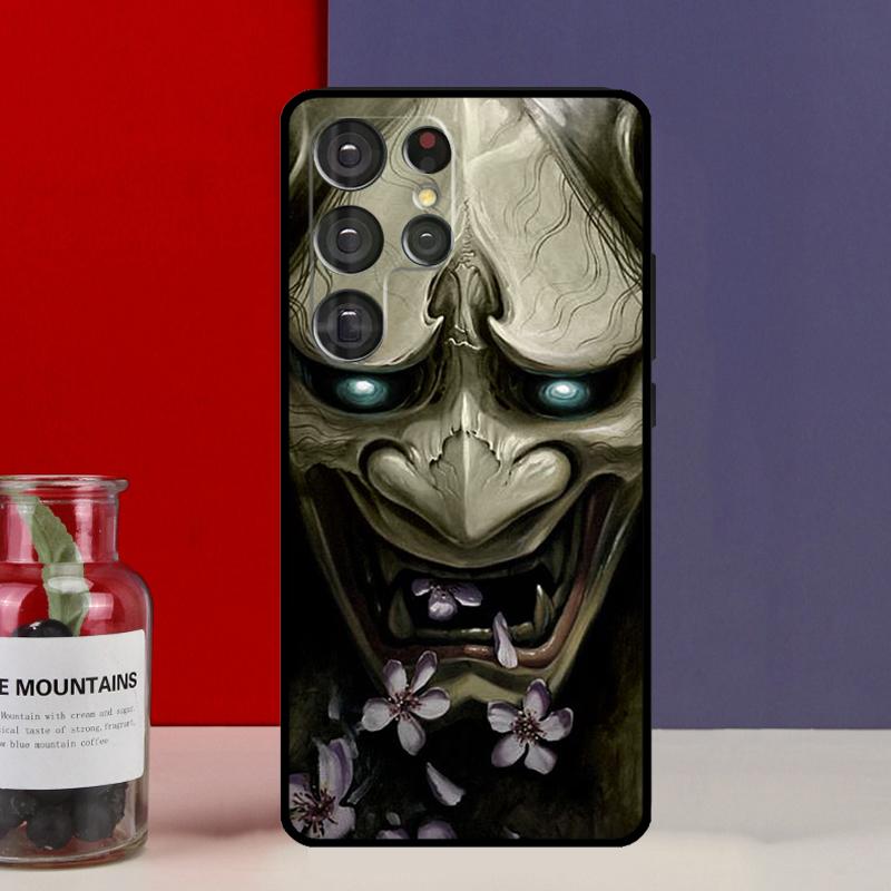 Oni Hannya Mask Funda Case For Samsung Galaxy S25 Ultra S9 S10 S20 FE S21 S22 S23 Plus S24 Ultra Phone Cover
