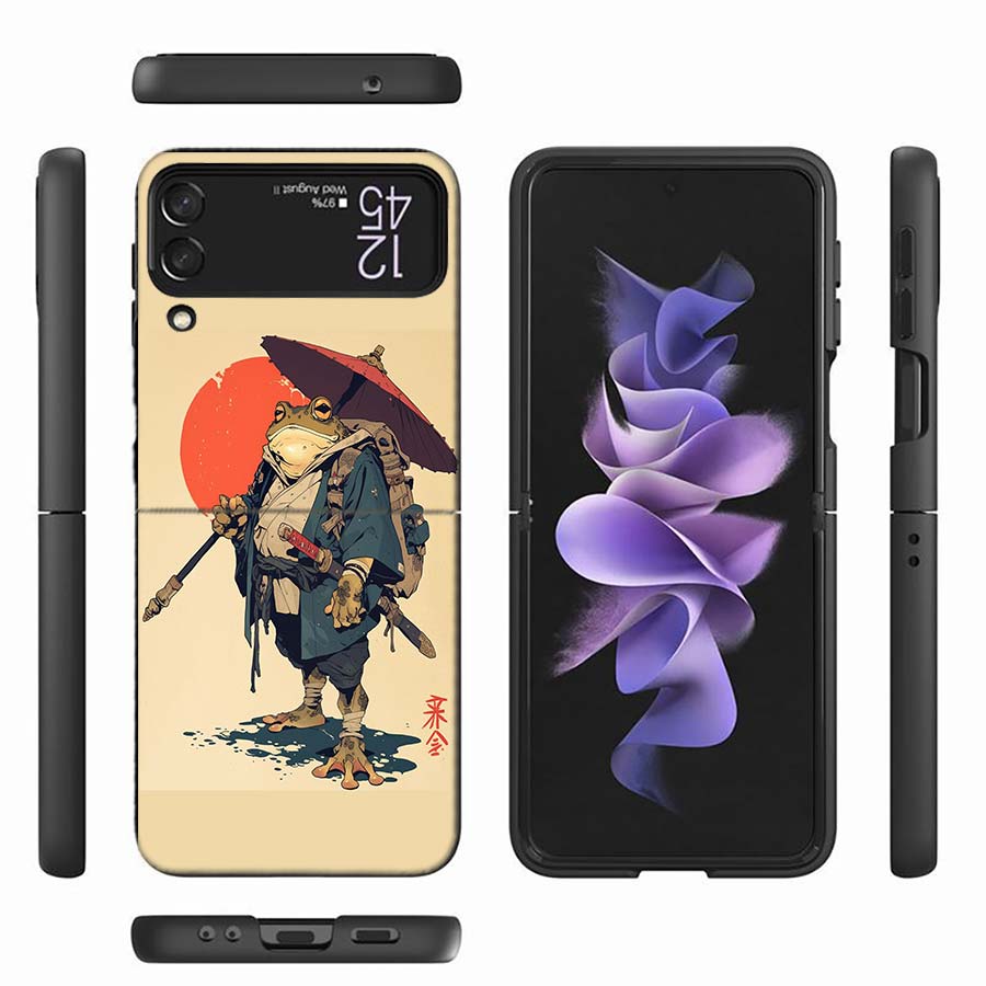 Cute Mouse Axolotl Frog Wizard Phone Case For Samsung Z Flip 6 7 5G Z Flip 5 Galaxy Z Flip 3 4 5G ZFlip Shockproof Hard Cover TP
