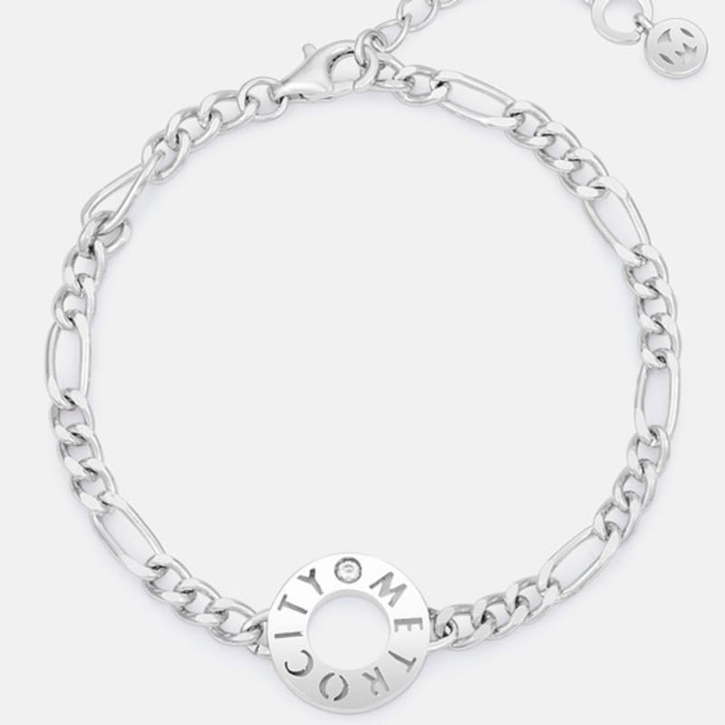 METROCITY JEWELRY M Basic Sterling Silver White Bracelet A241SB9275WPA