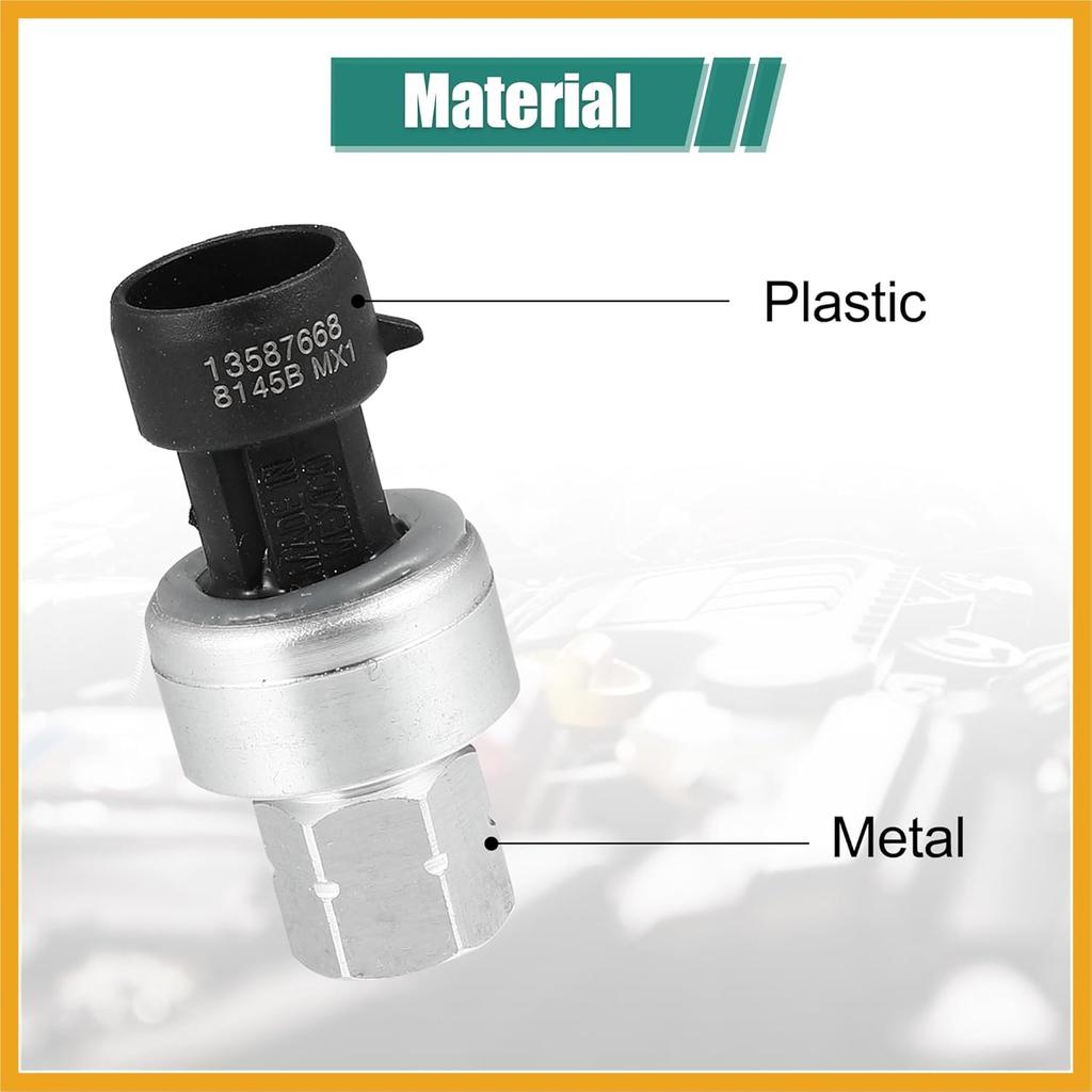 13587668 A/C Pressure Sensor Switch 22634172 Air Conditioner Clutch Cycle Switch OE for GMC Sierra for Pontiac for Buick Replacement