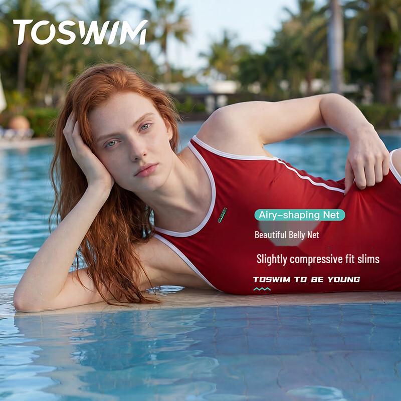 TOSWIM Women's One-Piece Sleeveless Training Swimsuit
