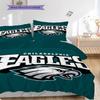 Philadelphia Eagles Pattern Bedding Quilt Set Quilt Cover Pillowcase Home Decoration Birthday Gift (1 * duvet cover + 2 * pillowcase, without core)