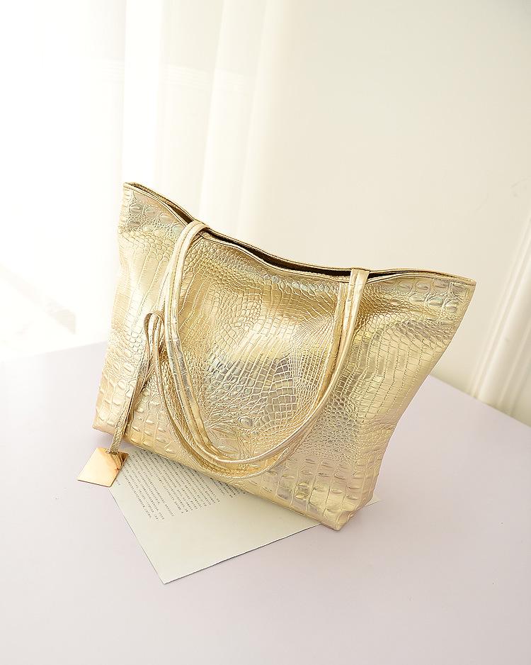 Große Kapazität Handheld Schultertasche Krokodilmuster Damen Tasche Mode Europäische und Amerikanische Commuter Tasche Tragetasche