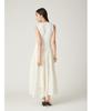 Metal Brooch Rib Knit Combination Flare Dress FWNO251081IVR0