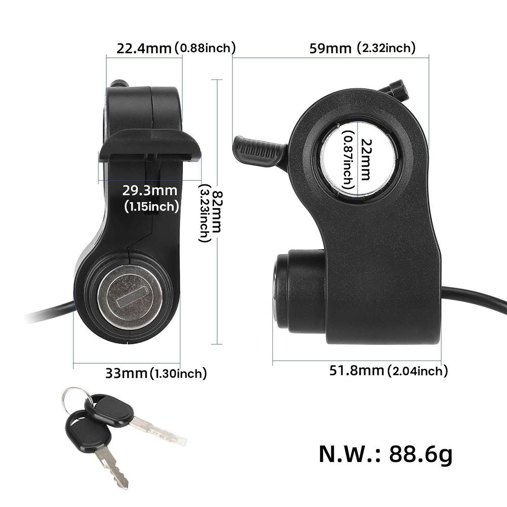 E-Scooter Ignition Lock with Keys  for Kukirin G2 Pro & G2 Max Electric Scooter Ignition Lock E-scooter Throttle Accelerator