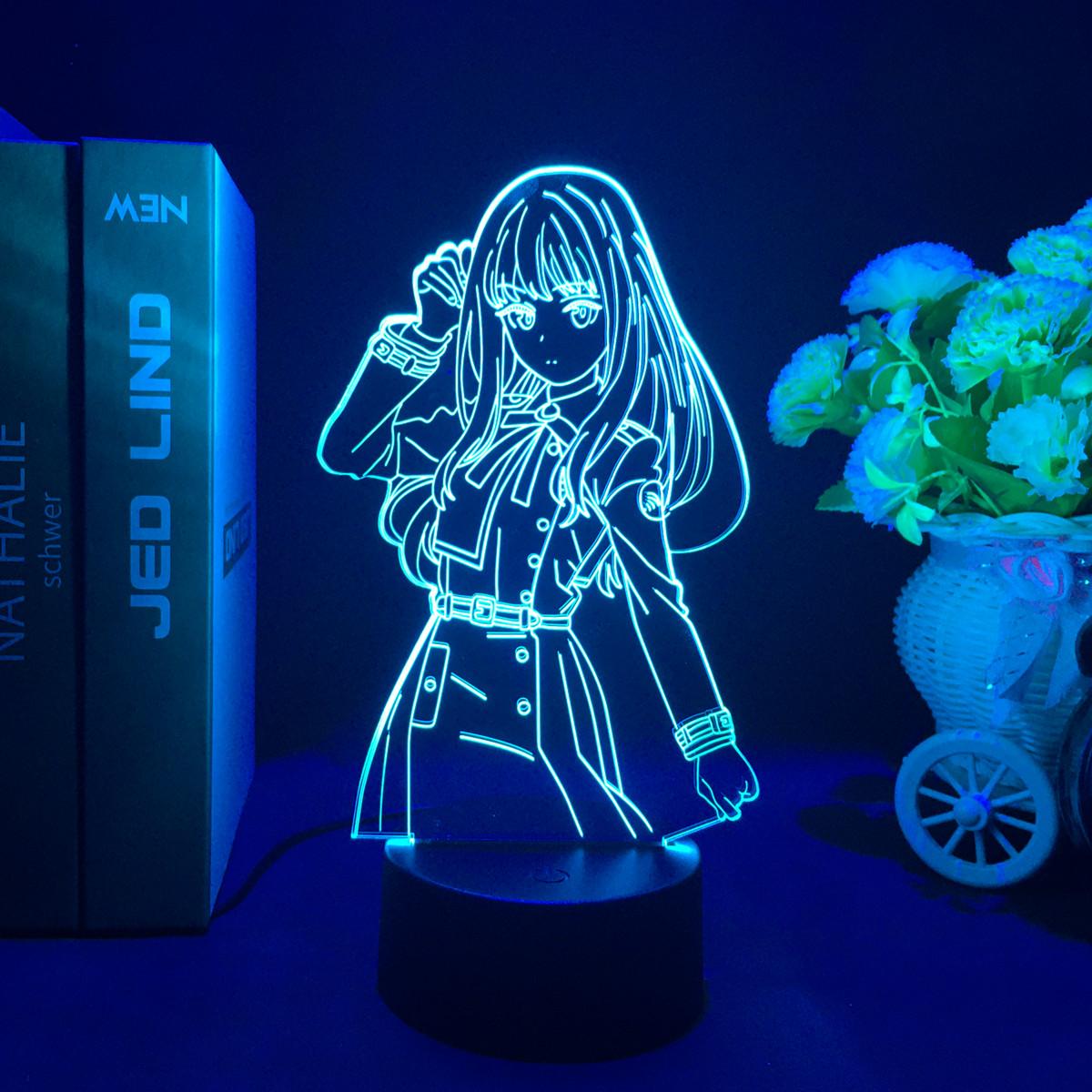 

Аниме светодиодный светильник Lycoris Recoil Takina Inoue для украшения детской спальни, подарок на день рождения, RGB креативная идея, модель манги Lycoris Recoil