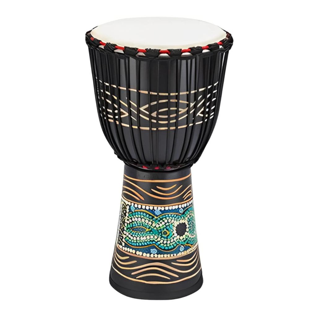 Heizi Large Folk Hand Percussion with 20cm 40cm 8-inch Djembe, Instrument, Drum, (Black Decoration, Diameter, Height)