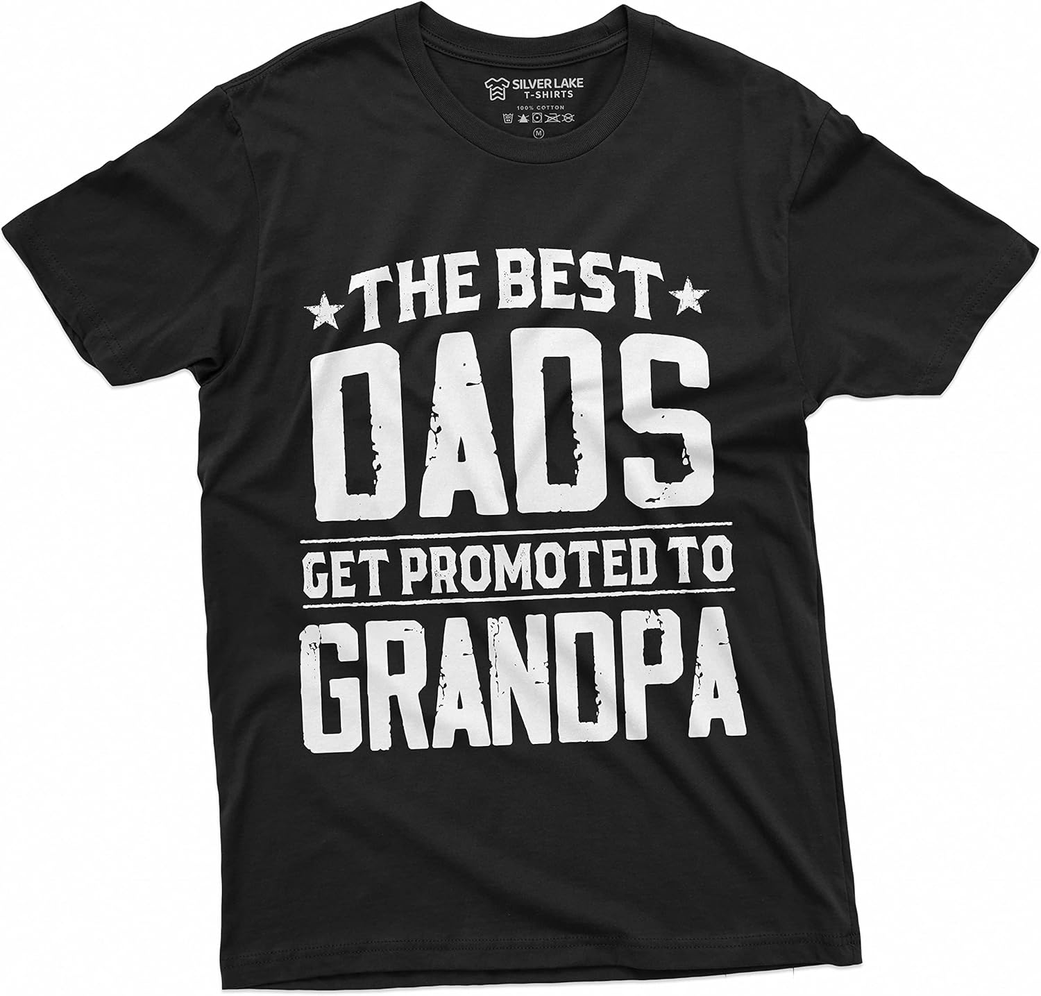 Men s Best Dads Get Promoted to Grandpa T-Shirt Grandfather Baby Announcement Shirt Father s Day Tee S разноцветный