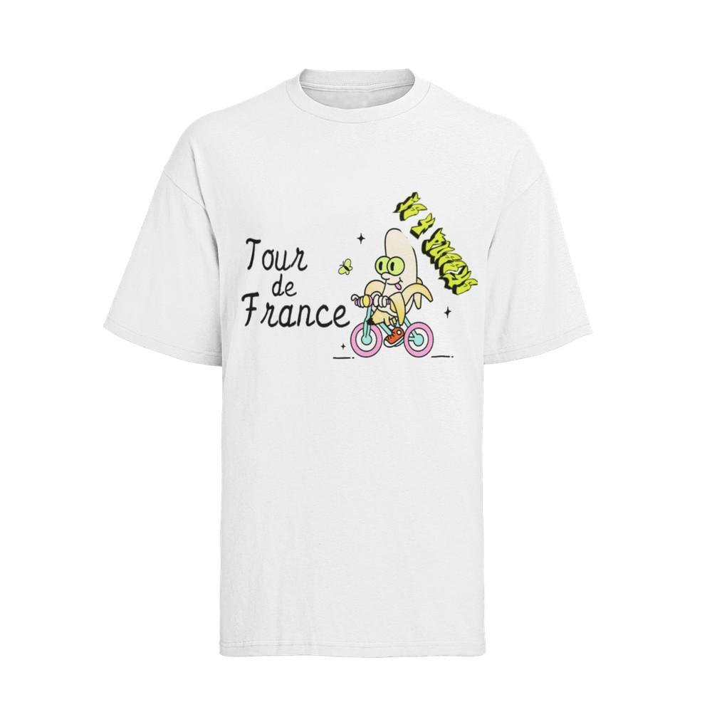 

Мужская футболка из органического хлопка с велосипедной надписью, забавными мотивами, Тур де Франс S