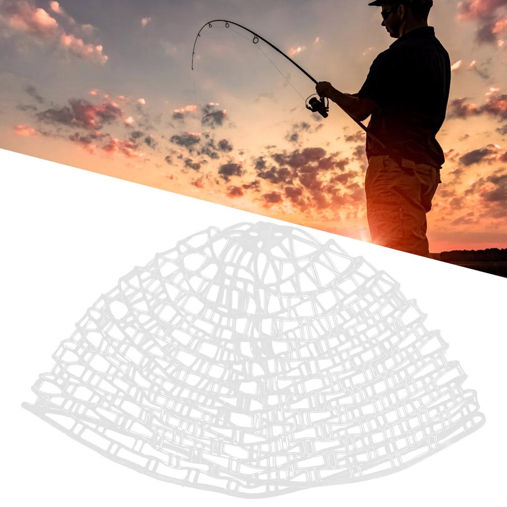 Fly Fishing Landing Net Soft Rubber Mesh Trout Bass Fishing Catch and Release Net