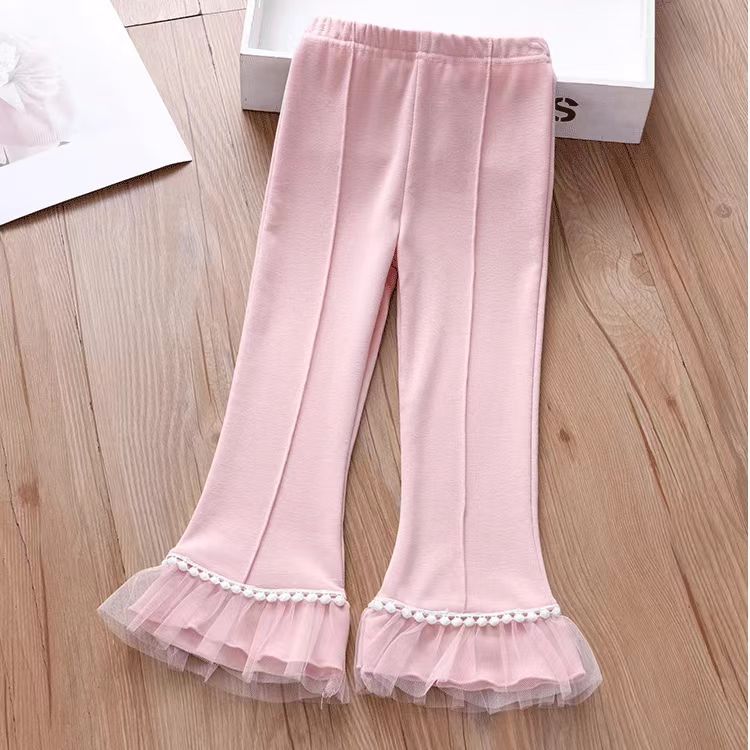 Mädchenleggings für Frühling und Herbst Stylische Hosen für Oberbekleidung Kinder Micro Schlaghosen Baby Modehosen