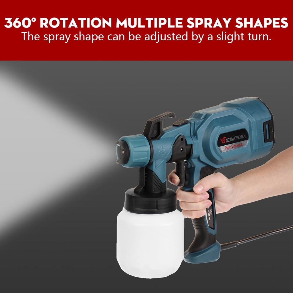 Electric Spray Guns High Power Home Electric Paint Sprayer 5000W with 3 Nozzle Easy Spraying and Clean for Beginner 110V-220V