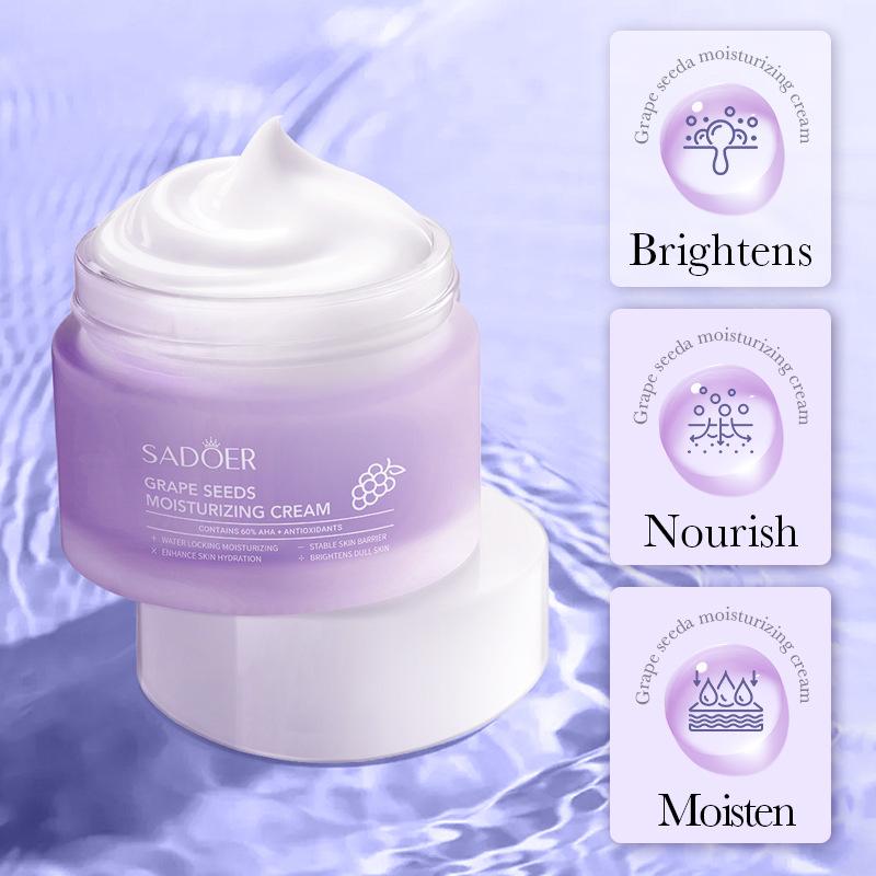 SADOER Moisturizing Hydrating Rejuvenating Cream Grape Seed Antioxidant Cream