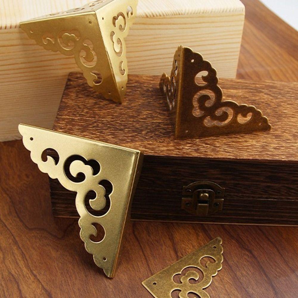 Brass Antique Guard Case Corner Bracket Edge Cover Corner Corner  Protector For Furniture Hardware