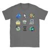 Men Women Summer Funny TShirt Old Windows 95 Icons Funny Cotton Tees Short Sleeve T Shirt Crewneck Tops Gift Idea