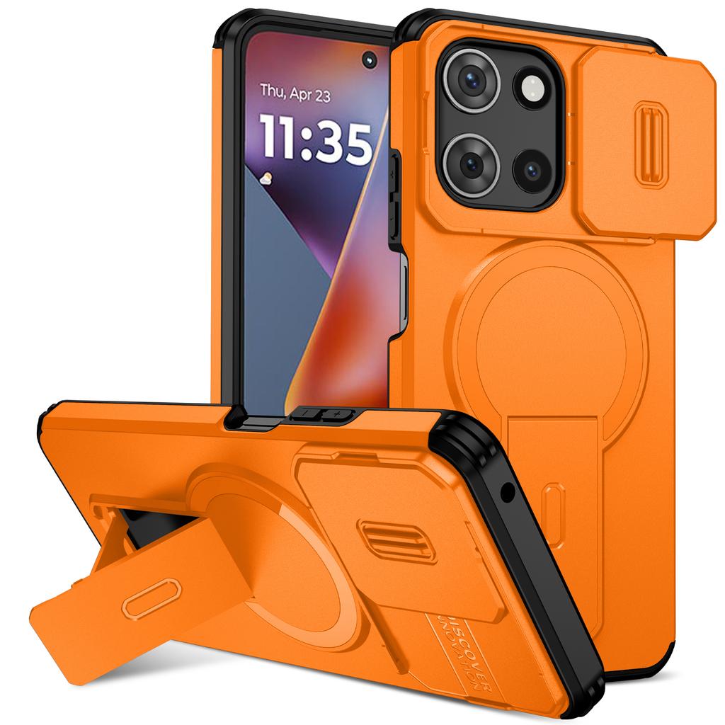 Moto G 5G 2025 Handyhülle, kompatibel mit Magsafe Stoßfest Ständer Schutzhülle für Moto G Power(2025)+Kameraschutz