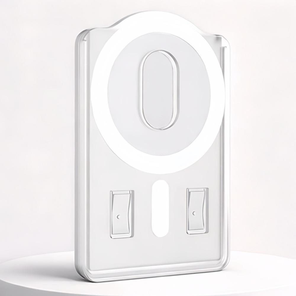 Transparent For MagSafe Card Sleeve 2 Card Slots Wallet Phone Case for iPhone, Samsung
