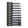 10Pcs H1.5-H8 Hex Head Wrench Drill Bit with Screwdrivers Bit Holder Set 1/4" Quick Release Shank Magnetic Screwdriver Bit Tools