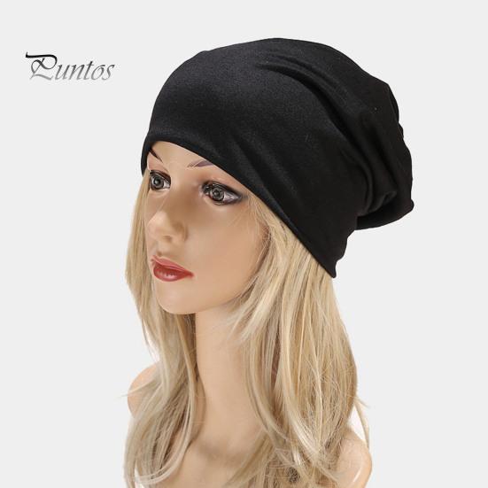 Ladies Hats Beanie Hat Double-layers Thin Stretchy Slouchy Baggy Keep Warm Solid Adults Color Spring Autumn Women Men Couple Skull Cap for Outdoor