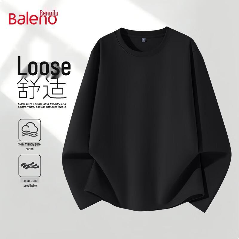 Baleno Men s Pure Cotton Long-Sleeve T-Shirt 4XL