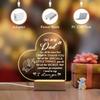 1PC Acrylic Luminous Ornament Photography Accessories, USB Base, Dad Gift, I Love You Figurines