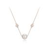 [LeShop] 14K Simple Pearl Line Necklace (Gold Plated)_LJ0335BRN