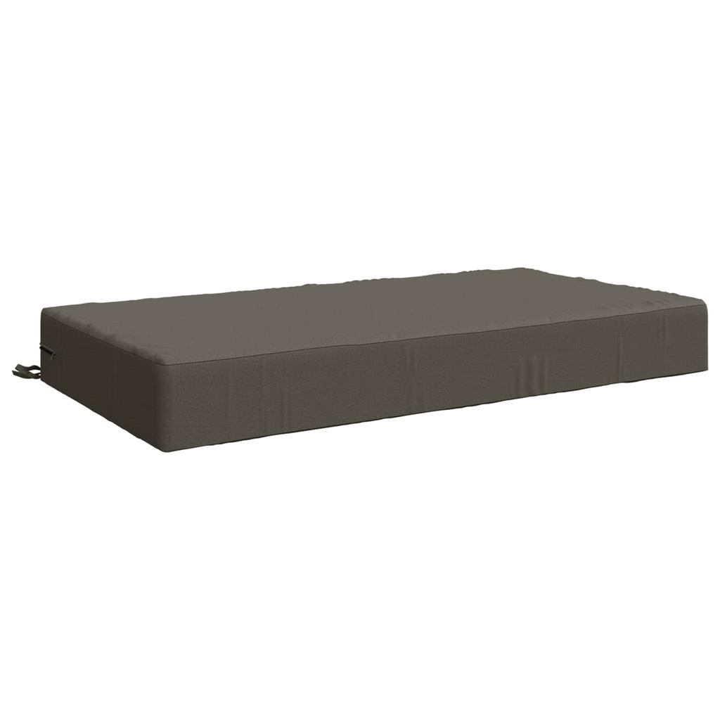 Seat Cushion SOEST 100percent Polyester Gray 120 X 60 X 15 Cm