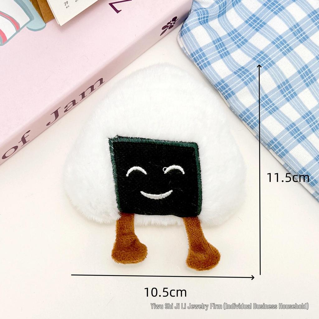 Cute Cartoon Cheese Toast Plush Pendant & Egg Doll Brooch for DIY Clothing, Shoes, and Socks Accessories.