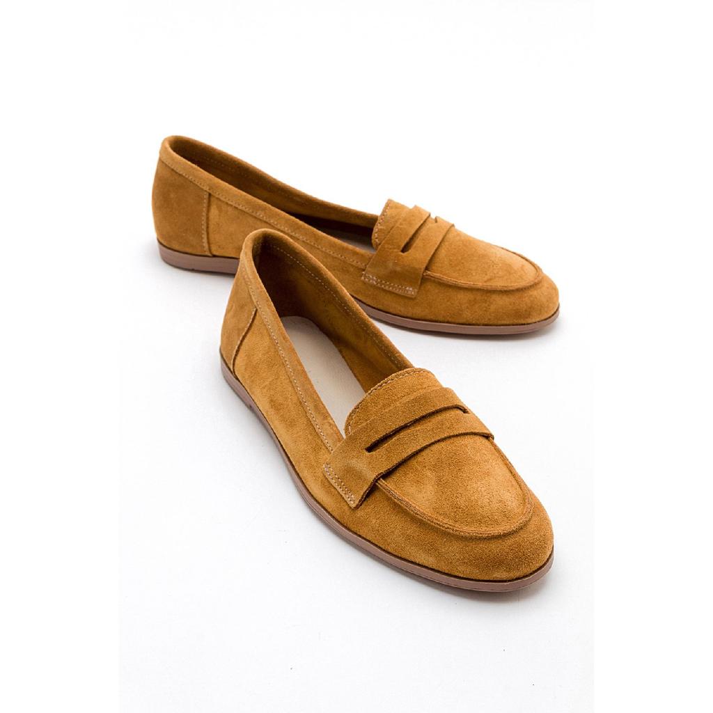 F02 Clay Suede Women's Ballerinas